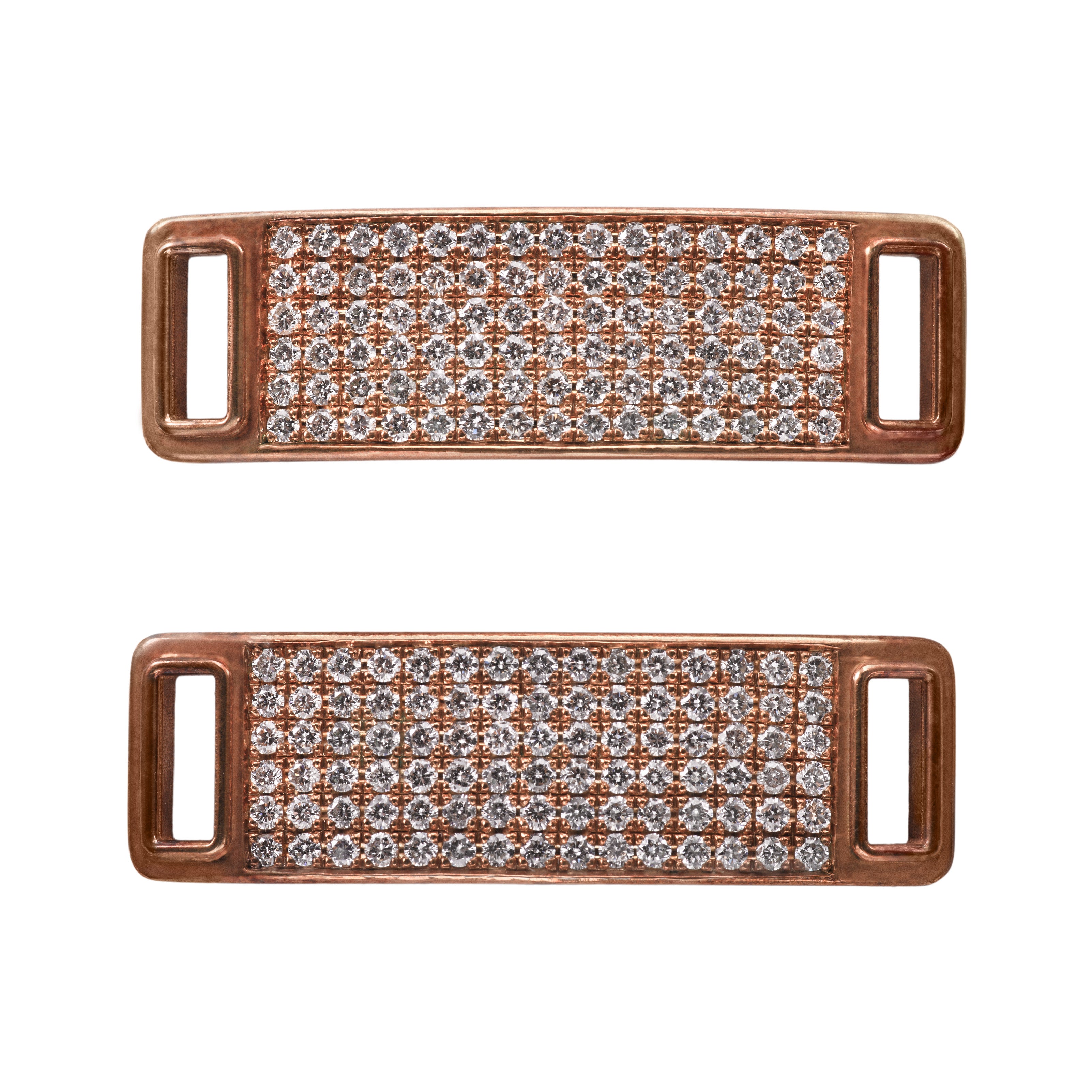 Diamond Shoe Lace Plate - Rose Gold