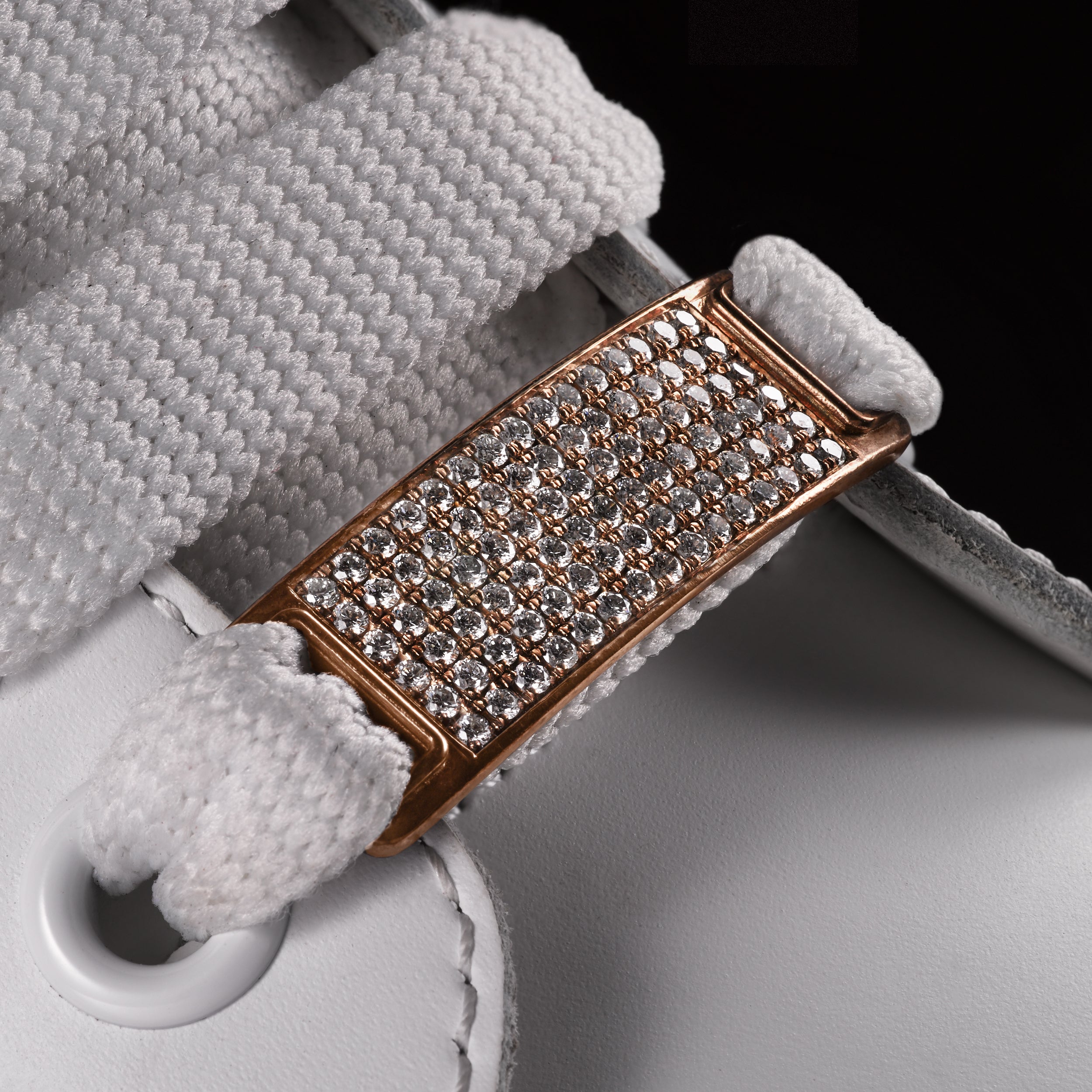 Diamond Shoe Lace Plate - Rose Gold